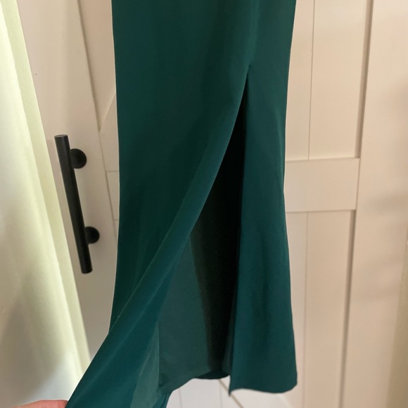 LULUS OFF THE SHOULDER MERMAID GOWN - Emerald Green - Picture 6 of 11